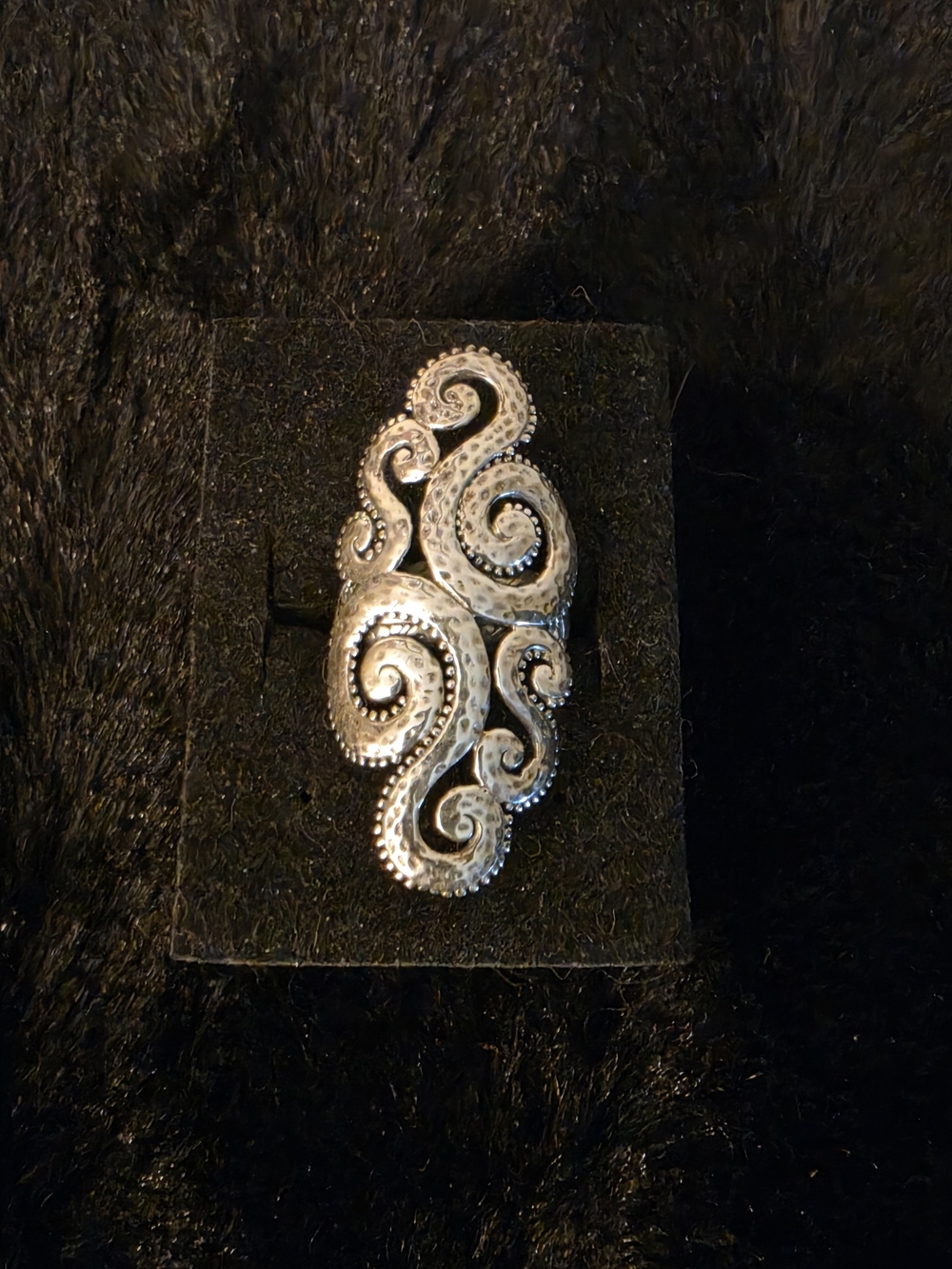 Sarda Sterling Silver 9.25 Size 7 swirl ring
